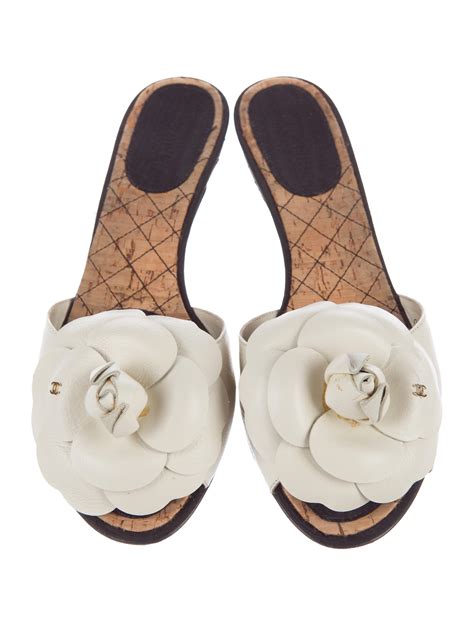 chanel camellia slide sandals|chanel camellia sliding sandals.